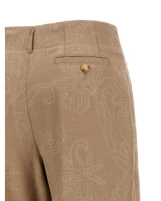 Etro Natural Paisley Jacquard Pants