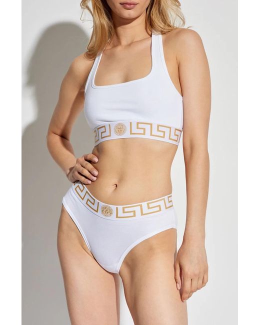 Versace White Cotton Bra