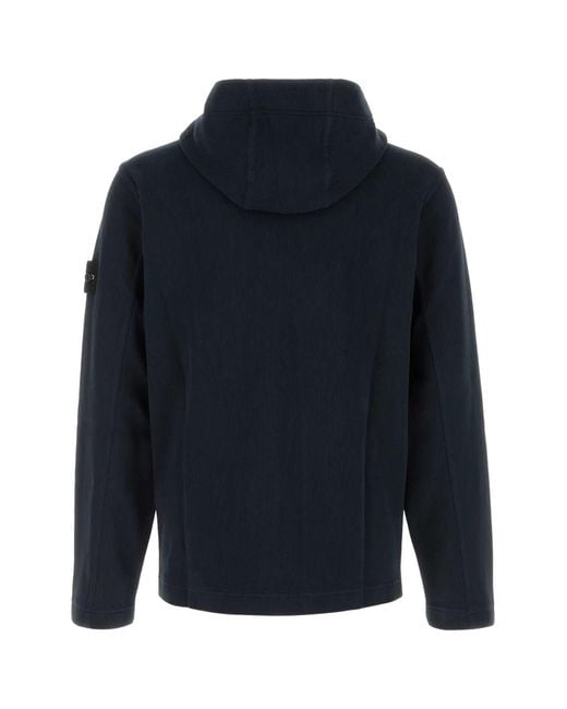Stone Island Blue Hoodie Sweater for men