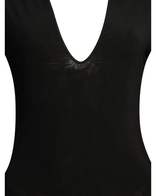Zimmermann Black Viscose Elastane Long-Sleeved Bodysuit