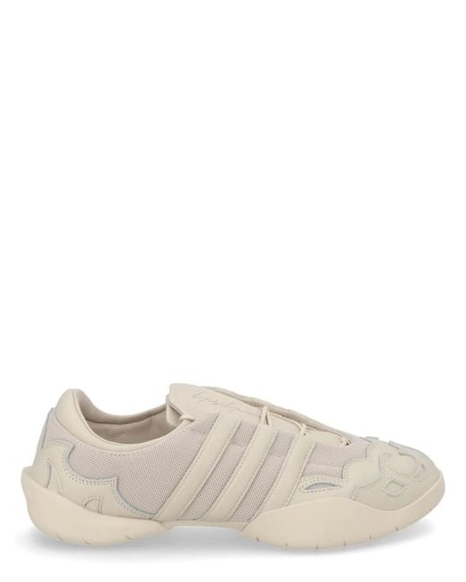Y-3 Gray Y- Leather Sneaker