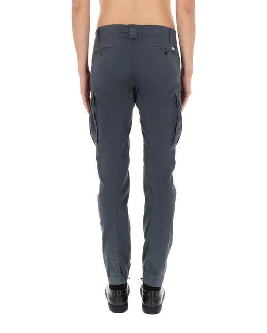 C P Company Gray Pantalone Cargo Con Patch Logo for men