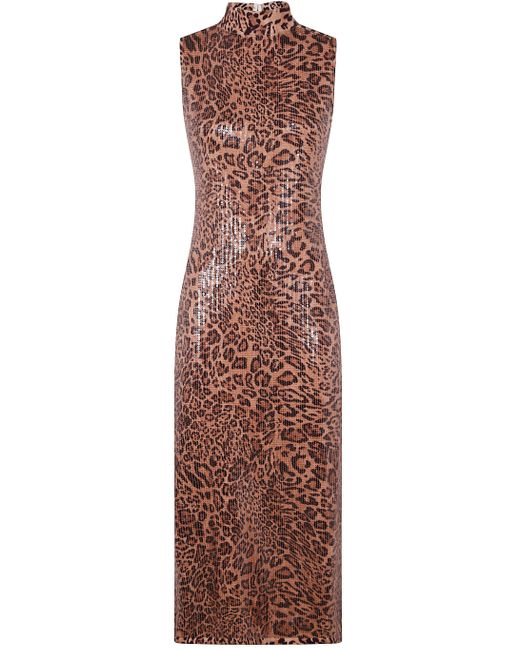 Twinset Purple Animalier Print Dress