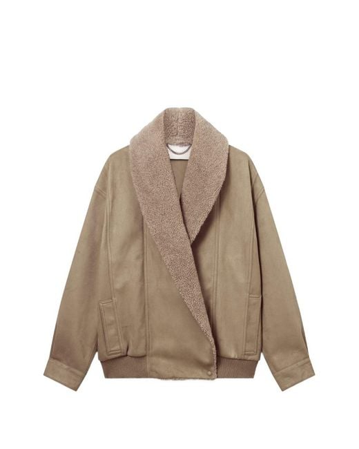 Stella McCartney Brown Faux Leather Jacket