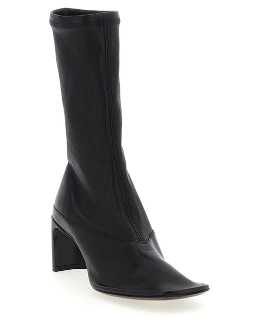 Jil Sander Black Nappa Ankle Boots