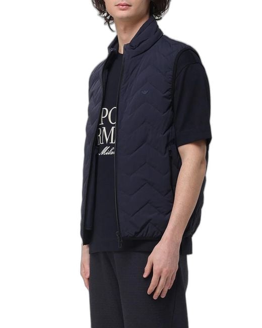 Emporio Armani Blue Down Vest for men