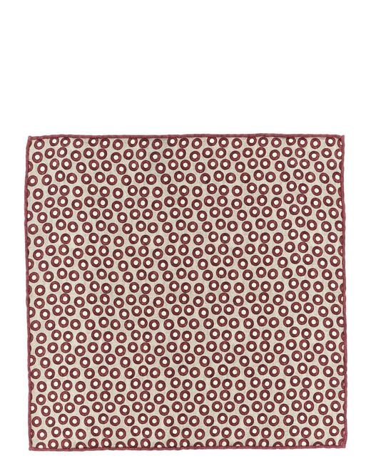 Brunello Cucinelli Red Polka Dot Pocket Clutch Bag for men