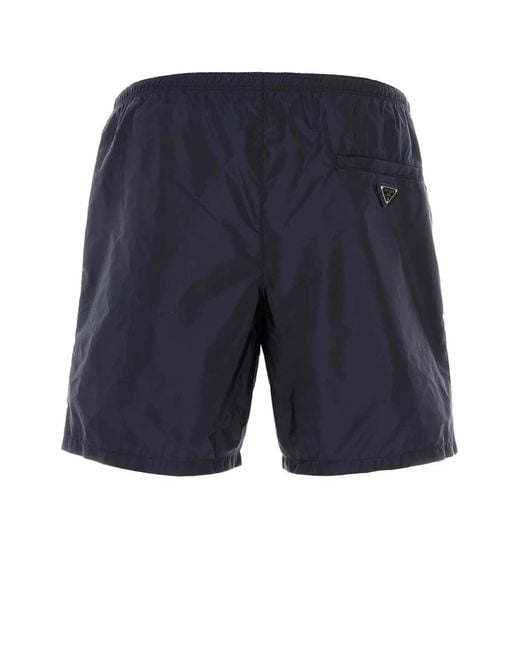 Prada Blue Nylon Swimming Shorts for men