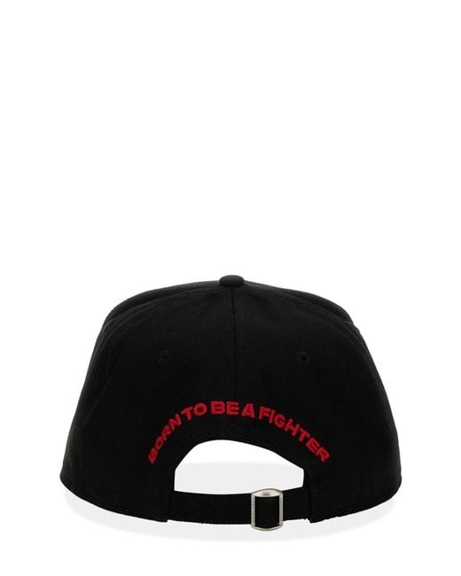 DSquared² Black Baseball Hat With Logo for men