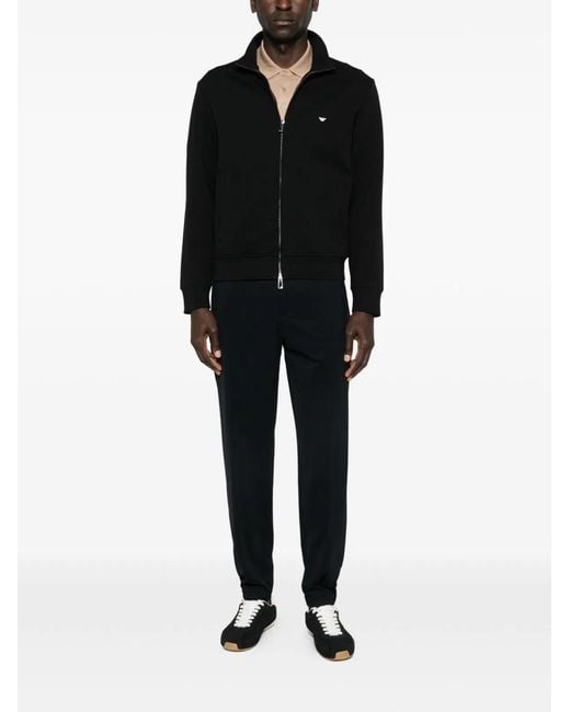 Emporio Armani Black Sweaters Cotton for men