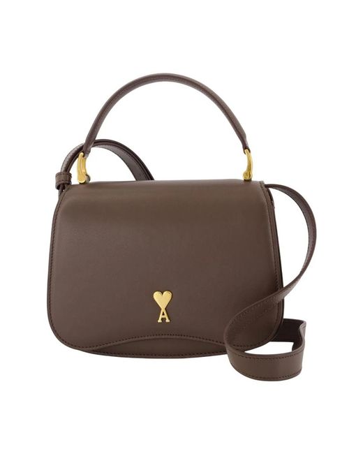 AMI Brown Paris Paris Purse