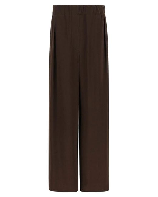 Jil Sander Brown Fluid Viscose Pants