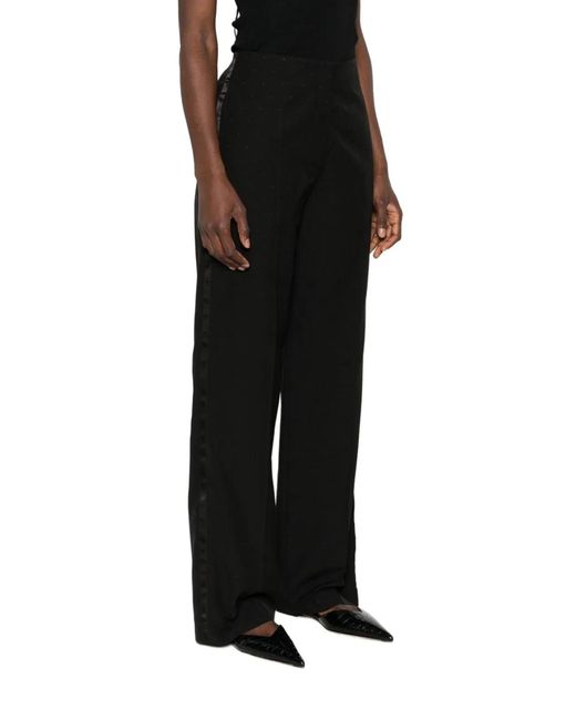 Forte_forte Black Wool Blend Trousers