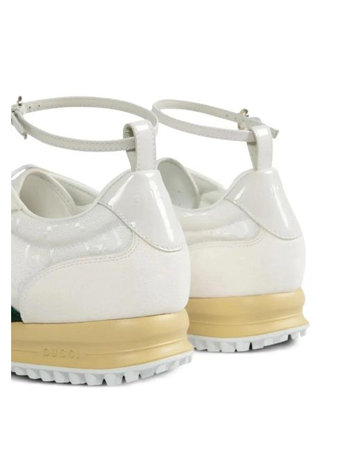 Gucci White Leather Sneakers