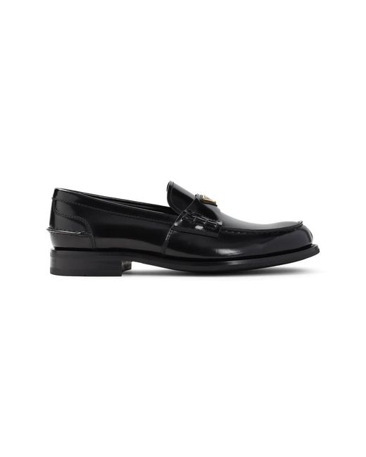 Prada Black Leather Loafers for men