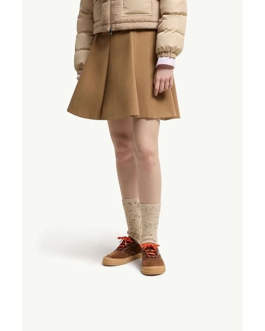 Moncler Brown Baskets Vera Leisure En Daim Marron