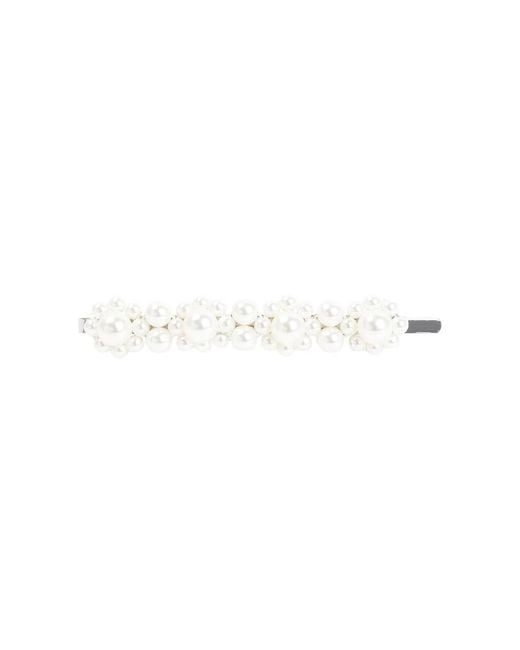 Simone Rocha White Medium Flower Hair Clips
