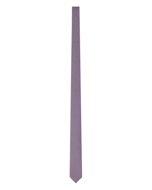 Gucci Purple Silk Tie With Crepe Effect for men