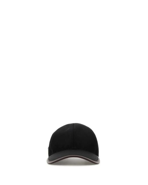 Prada Black Re-Nylon Baseball Cap for men