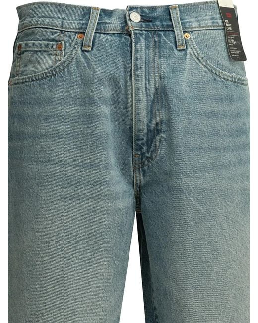 Levi's Blue "478 Baggy Capri" Wide Leg Jeans for men