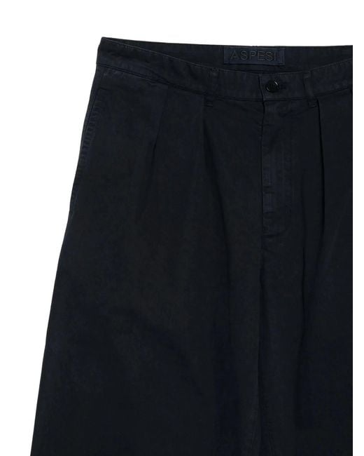 Aspesi Blue Cotton Pants for men