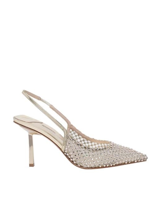 Le Silla White Chanel Gilda Pumps