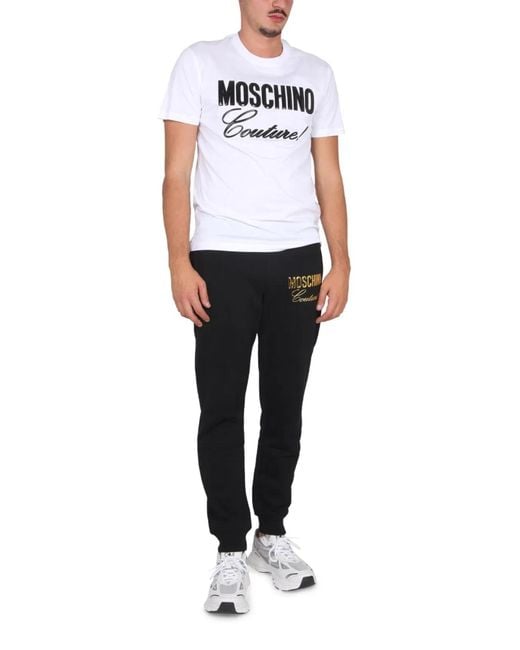 Moschino White Crewneck T-Shirt for men