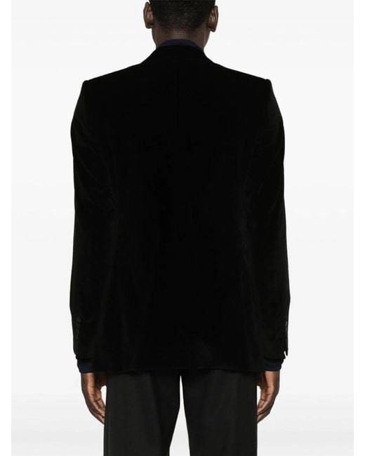 Dolce & Gabbana Black Dolce & Gabbana Suede Blazer for men