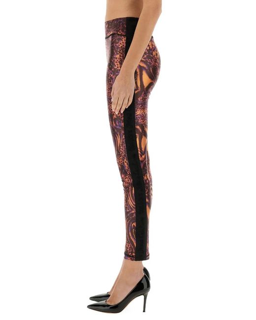 Versace Jeans Couture Red Animal Print Leggings