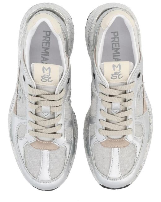 Premiata White "Mased" Sneaker