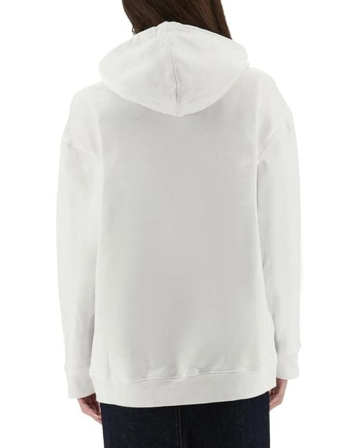 Moschino Couture White Sweatshirt With Teddy Print