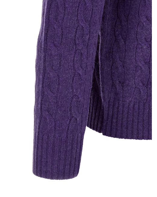 Polo Ralph Lauren Blue Braided Sweater for men