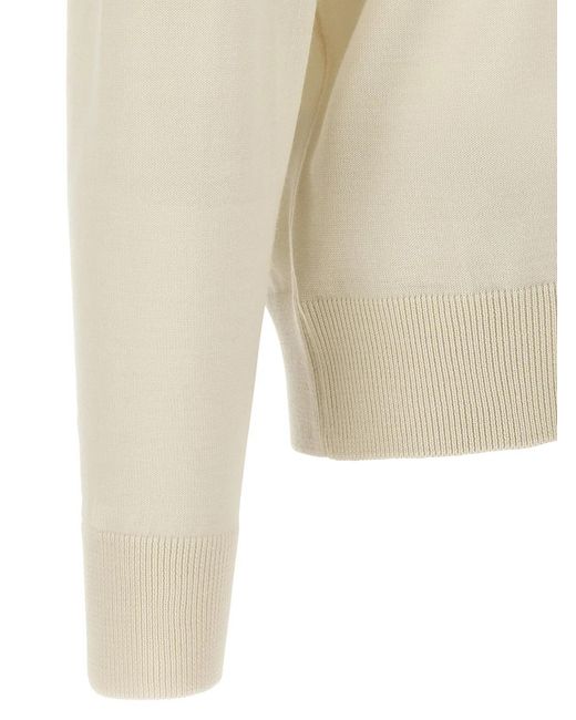 Boss White Shaved Knit Cardigan for men