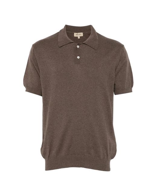 Woolrich Brown Knitted Polo for men