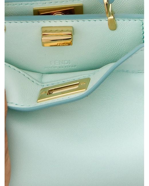 Fendi Blue 'Nano Peekaboo' Handbag