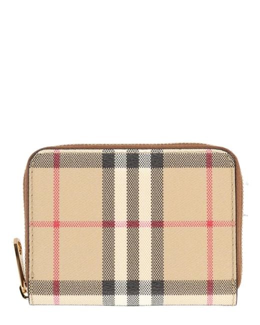 Burberry Natural Portafoglio "Check"