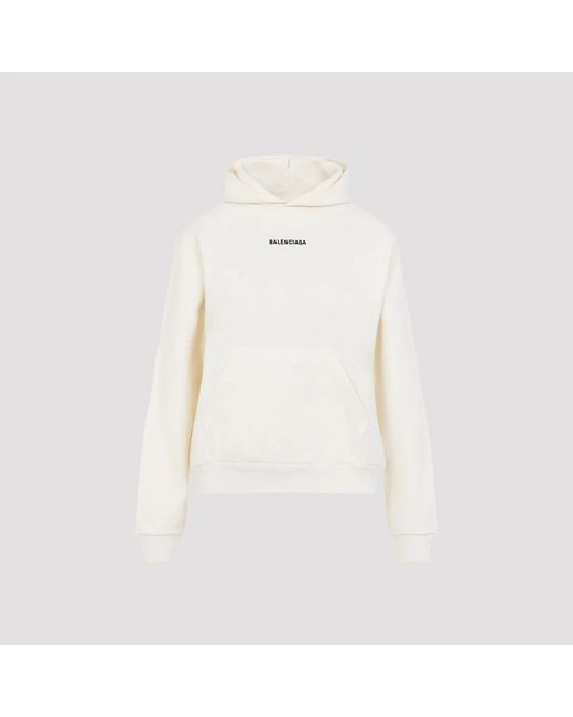 Balenciaga White Medium Fit Hoodie