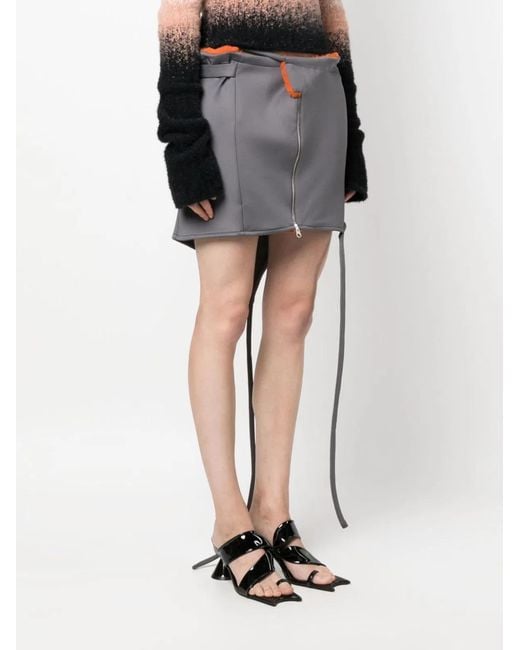 OTTOLINGER Gray Zipped Mini Skirt