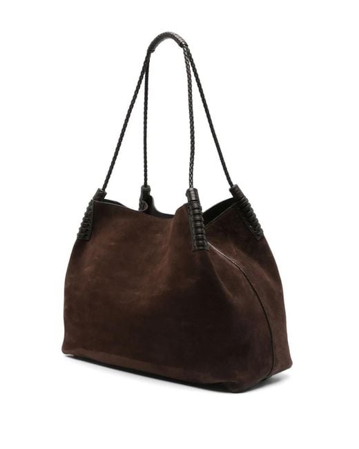 Etro Black Large Leather Tote Bag