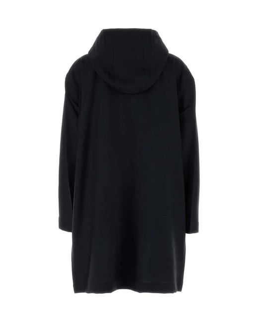 Prada Blue Bleu Mohair Virgin Wool Parka