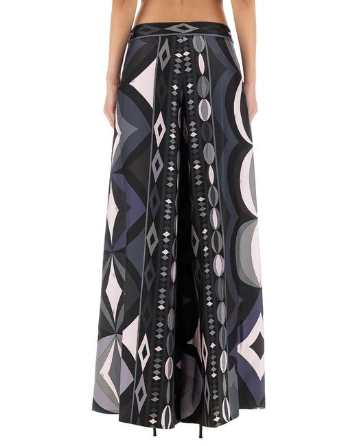 Emilio Pucci Black Pants With Necklace Print