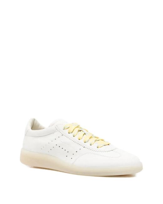 Santoni White "Oly" Sneakers