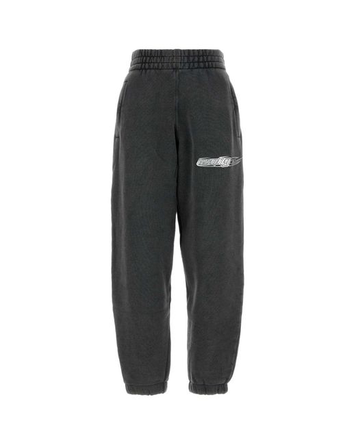 T By Alexander Wang Black Logo-Embossed Sweatpant