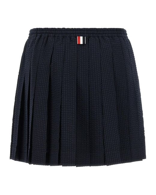 Thom Browne Blue Thom E Wool Long Skirt