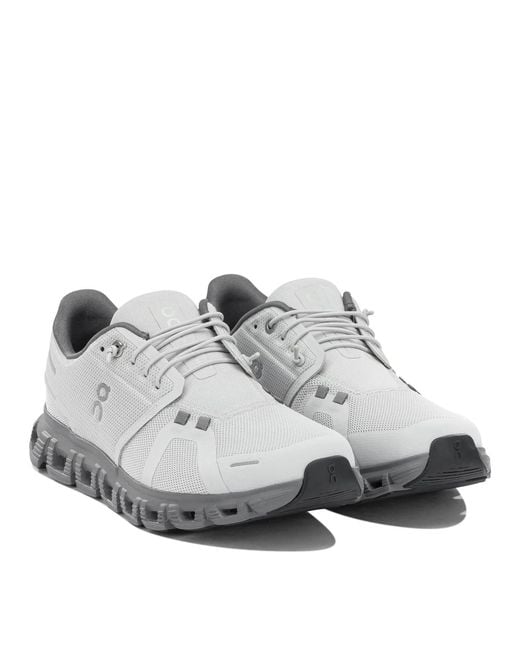 On Shoes Gray "Cloud 6" Low Sneakers for men