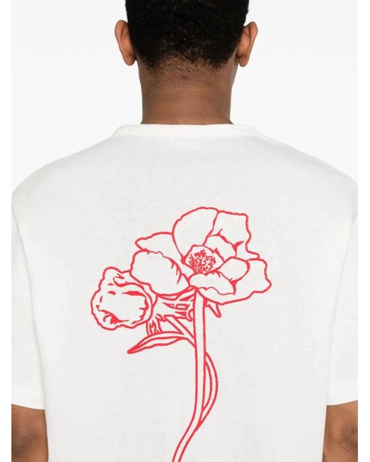 KENZO White "Gots Archive Rose Outlined" Classic T-Shirt for men
