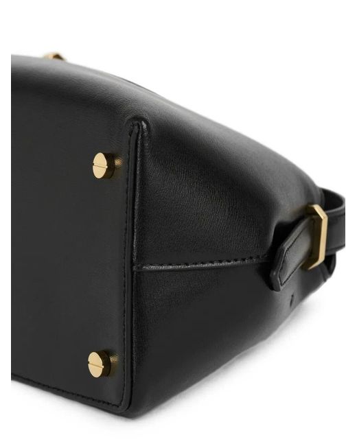 Totême Black T-Lock Shoulder Bag