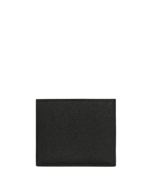 Dolce & Gabbana Black Dolce & Gabbana Leather Flap-Over Wallet for men