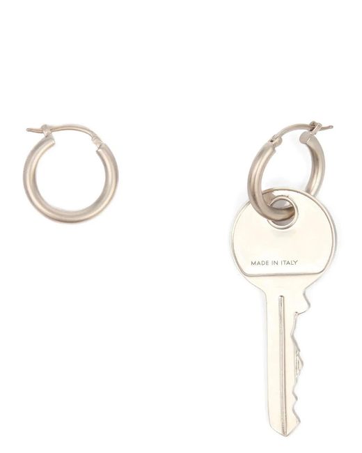 MM6 by Maison Margiela Metallic 'Earring Key' Earrings