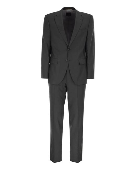 Boss Black Stretch Virgin Wool Blend Suit for men